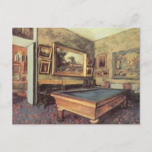 De Billiard Room in Menil Hubert van Edgar Degas Briefkaart