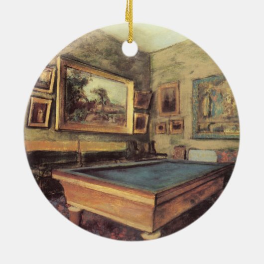 De Billiard Room in Menil Hubert van Edgar Degas Keramisch Ornament (Achterkant)