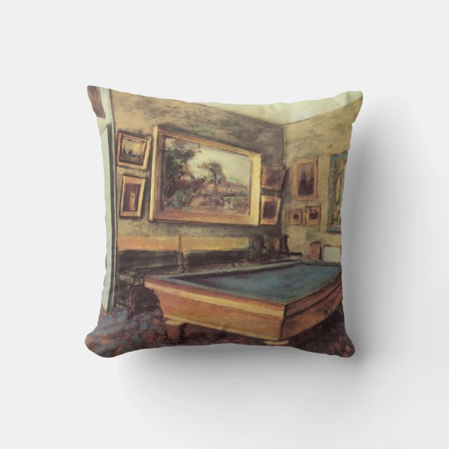 De Billiard Room in Menil Hubert van Edgar Degas Kussen (Voorkant)