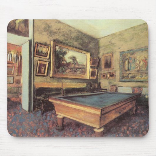 De Billiard Room in Menil Hubert van Edgar Degas Muismat (Voorkant)
