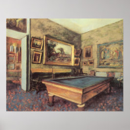 De Billiard Room in Menil Hubert van Edgar Degas Poster