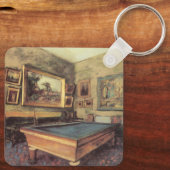 De Billiard Room in Menil Hubert van Edgar Degas Sleutelhanger (Achterkant)