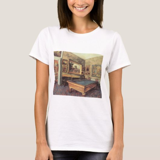 De Billiard Room in Menil Hubert van Edgar Degas T-shirt (Voorkant)