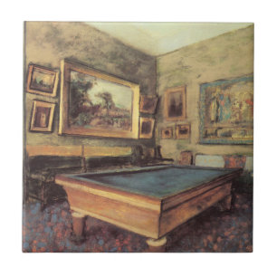 De Billiard Room in Menil Hubert van Edgar Degas Tegeltje