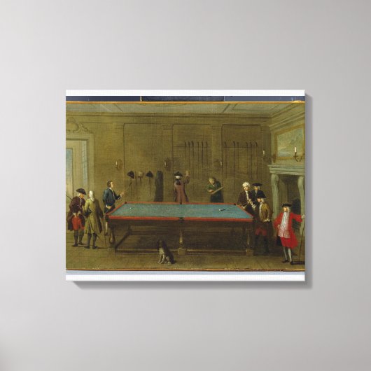 De Billiard Room (olie op doek) Canvas Afdruk (Voorkant)