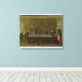 De Billiard Room (olie op doek) Canvas Afdruk (Insitu (Houten vloer))