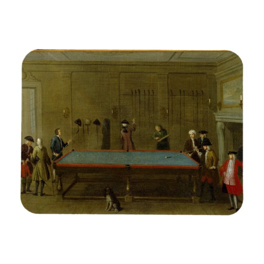 De Billiard Room (olie op doek) Magneet (Horizontaal)