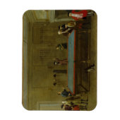 De Billiard Room (olie op doek) Magneet (Verticaal)