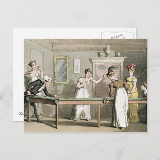 De Billiardtafel, van 'The Tour of Dr Syntax in Briefkaart (Voorkant / Achterkant)