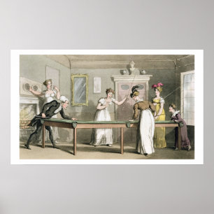 De Billiardtafel, van 'The Tour of Dr Syntax in Poster