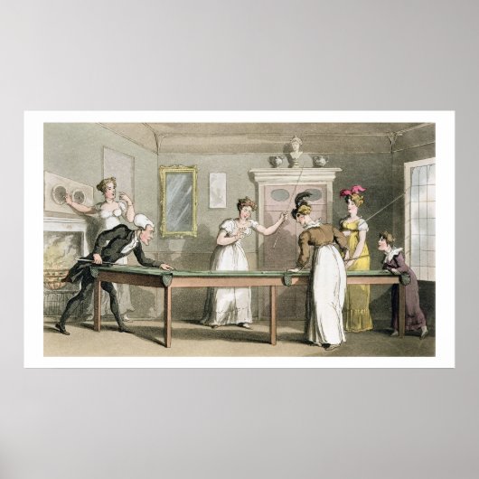 De Billiardtafel, van 'The Tour of Dr Syntax in Poster (Voorkant)