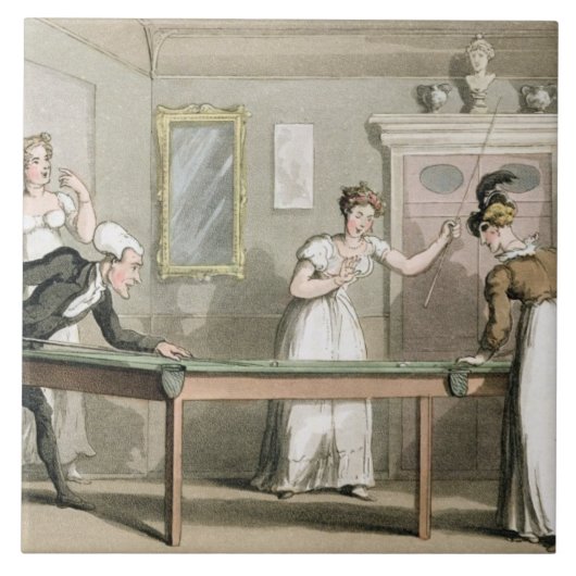 De Billiardtafel, van 'The Tour of Dr Syntax in Tegeltje (Voorkant)