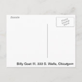 De Billy Goat Tavern, Chicago Briefkaart (Achterkant)