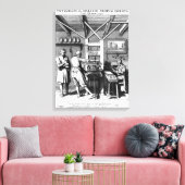 De bindery Laurens Janszoon Koster Canvas Afdruk (Insitu (Woonkamer))
