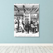 De bindery Laurens Janszoon Koster Canvas Afdruk (Insitu (Houten vloer))