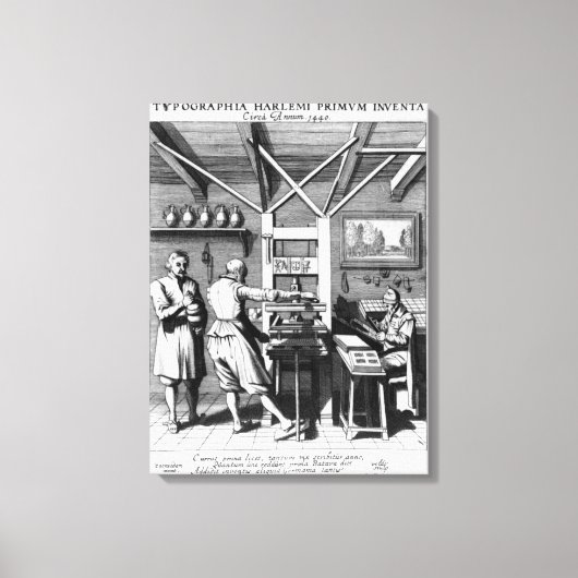 De bindery Laurens Janszoon Koster Canvas Afdruk (Voorkant)
