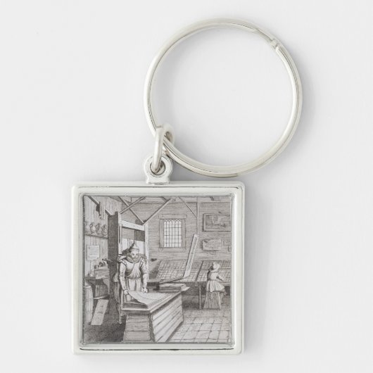 De bindery Laurens Janszoon Koster, gegraveerd doo Sleutelhanger (Voorkant)