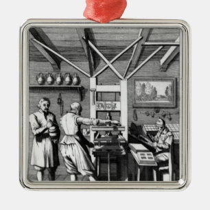 De bindery Laurens Janszoon Koster Metalen Ornament