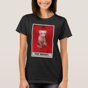 De Bingus Grappige Haarloze Sphynx Kat Meme Tarot T-shirt