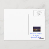 De binnenhaven bij nacht briefkaart (Achterkant)