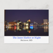 De binnenhaven bij nacht briefkaart (Voorkant)