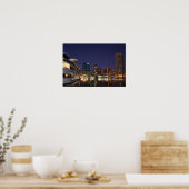 De binnenhaven bij nacht poster (Keuken)
