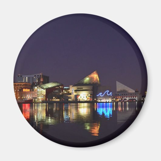 De binnenhaven van Baltimore bij nacht Magneet (Voorkant)