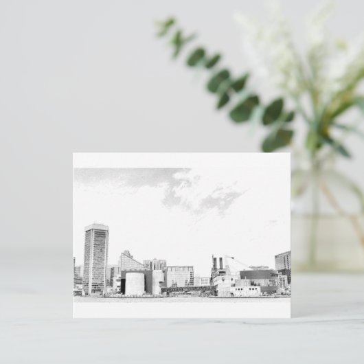 De binnenhaven van Baltimore Briefkaart (Staand voorkant)