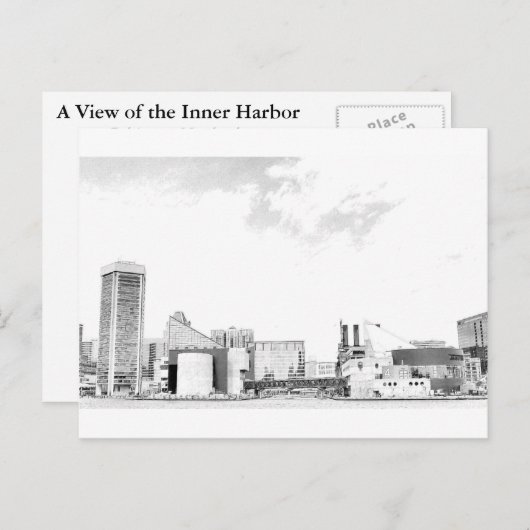 De binnenhaven van Baltimore Briefkaart (Voorkant / Achterkant)
