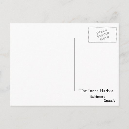 De binnenhaven van Baltimore Briefkaart (Achterkant)