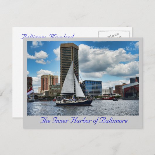 De binnenhaven van Baltimore Briefkaart (Voorkant / Achterkant)