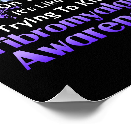 De binnenkant is zoals mijn lichaam fibromyalgie poster (Hoek)