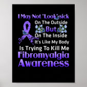De binnenkant is zoals mijn lichaam fibromyalgie poster (Voorkant)