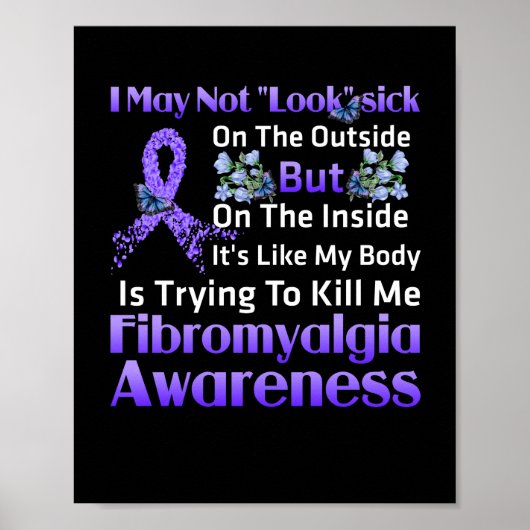 De binnenkant is zoals mijn lichaam fibromyalgie poster (Voorkant)