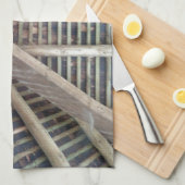 De binnenkant van een houten dak theedoek (Quarter Fold)