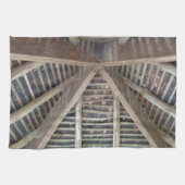 De binnenkant van een houten dak theedoek (Horizontaal)