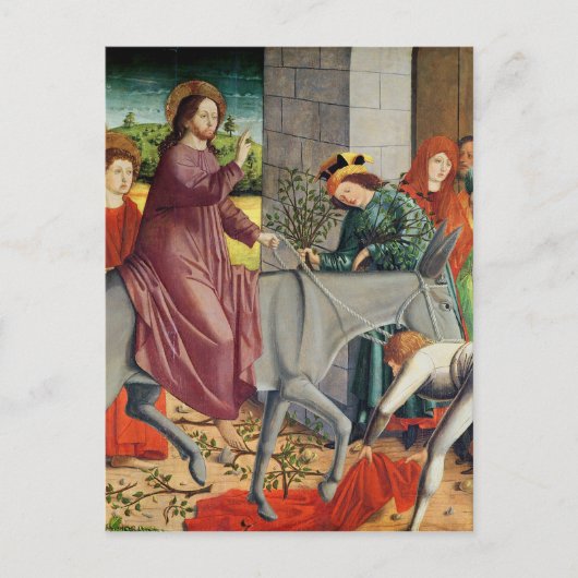 De binnenkomst van Christus in Jeruzalem Briefkaart (Voorkant)