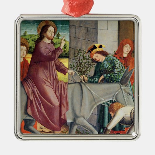 De binnenkomst van Christus in Jeruzalem Metalen Ornament (Voorkant)