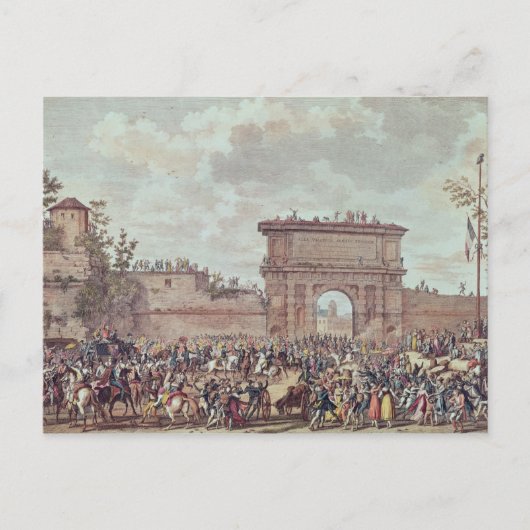 De binnenkomst van de Fransen in Milaan Briefkaart (Voorkant)