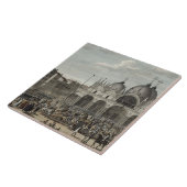 De binnenkomst van de Fransen in Venetië en de die Tegeltje (Zijkant)