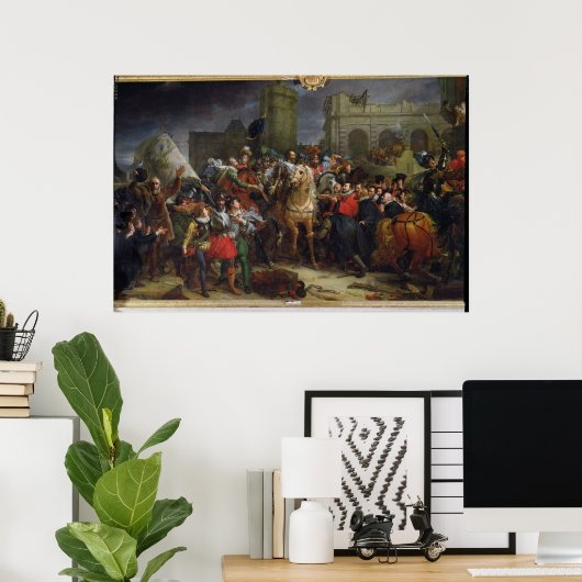 De binnenkomst van Henri IV in Parijs Poster (Thuiskantoor)