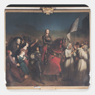 De binnenkomst van Joan of Arc in Orleans Vierkante Sticker