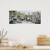 De binnenkomst van Louis XVI in Parijs Poster (Keuken)