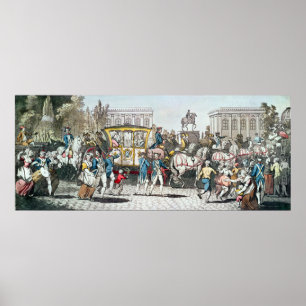 De binnenkomst van Louis XVI in Parijs Poster