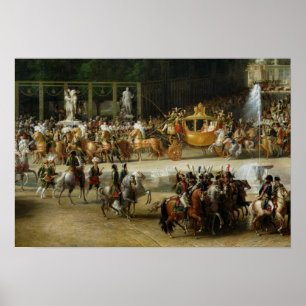 De binnenkomst van Napoleon en Marie-Louise Poster
