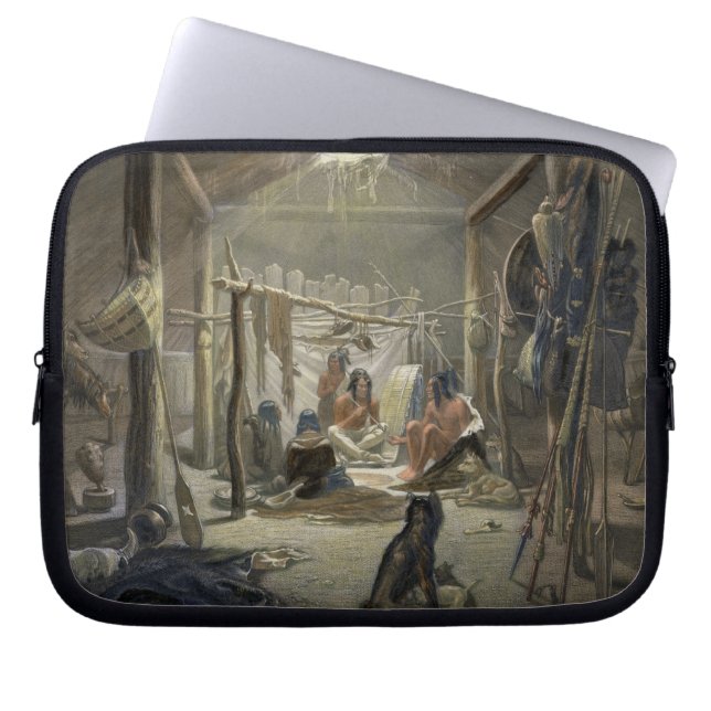 De binnenlandse zaken van een kabinet van een Mand Laptop Sleeve (Voorkant)