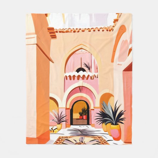 De binnenplaats fleece deken (Voorkant)