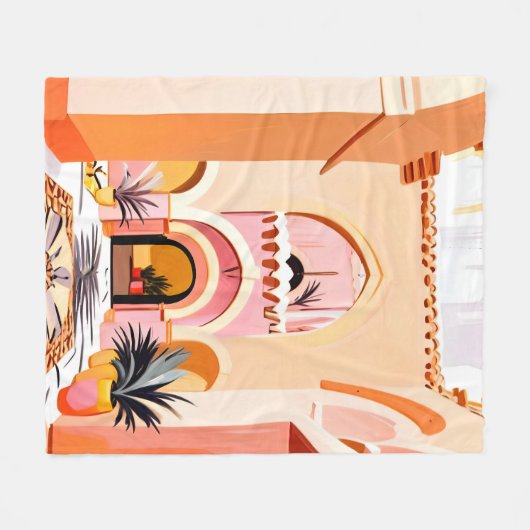 De binnenplaats fleece deken (Voorkant (Horizontaal))