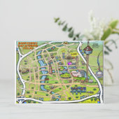 De binnenstad van San Antonio Card (Staand voorkant)