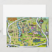 De binnenstad van San Antonio Card (Voorkant / Achterkant)